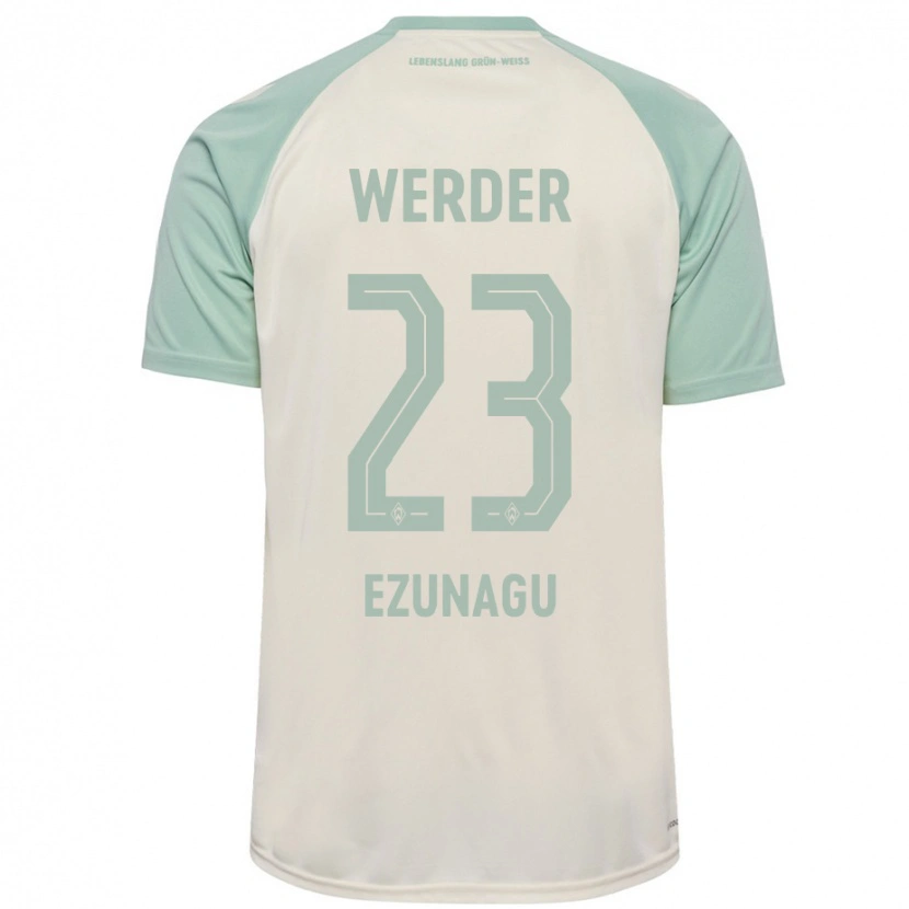 Danxen Niño Camiseta Ike Ezunagu #23 Blanquecino Verde Claro 2ª Equipación 2024/25 La Camisa