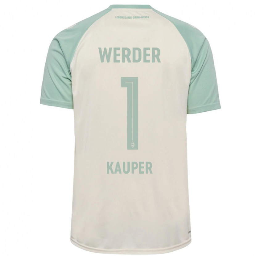 Danxen Niño Camiseta Ben Käuper #1 Blanquecino Verde Claro 2ª Equipación 2024/25 La Camisa