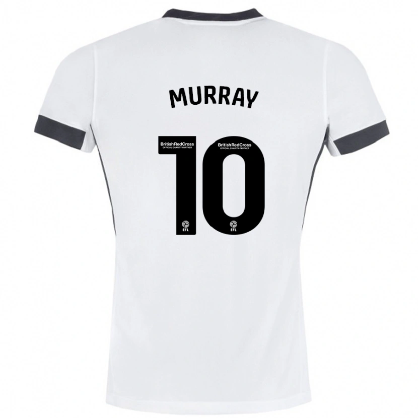Danxen Niño Camiseta Christie Harrison-Murray #10 Blanco Negro 2ª Equipación 2024/25 La Camisa