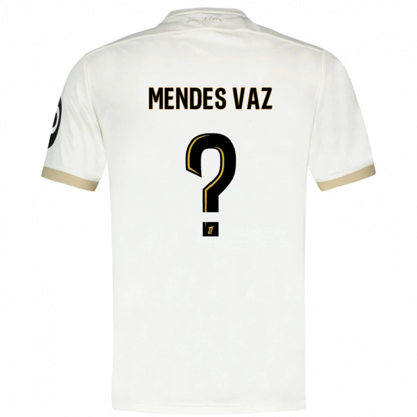 Danxen Niño Camiseta Hernâni Mendes Vaz #0 Blanco Dorado 2ª Equipación 2024/25 La Camisa