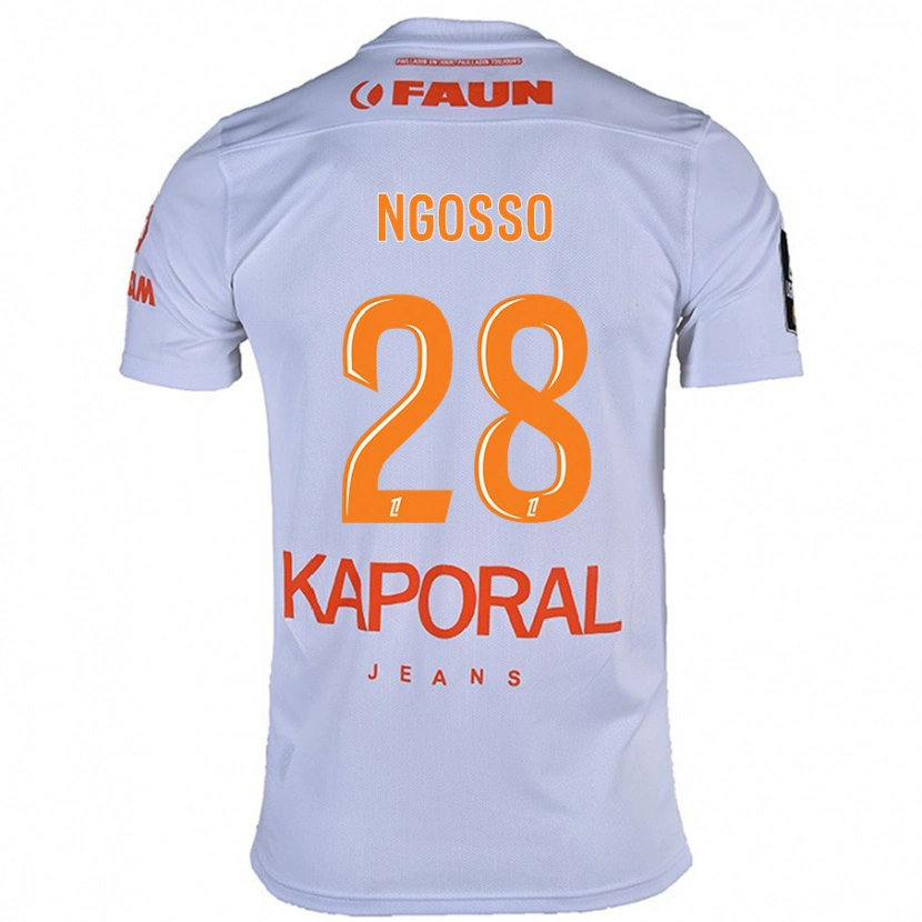 Danxen Niño Camiseta Glenn Ngosso #28 Blanco 2ª Equipación 2024/25 La Camisa