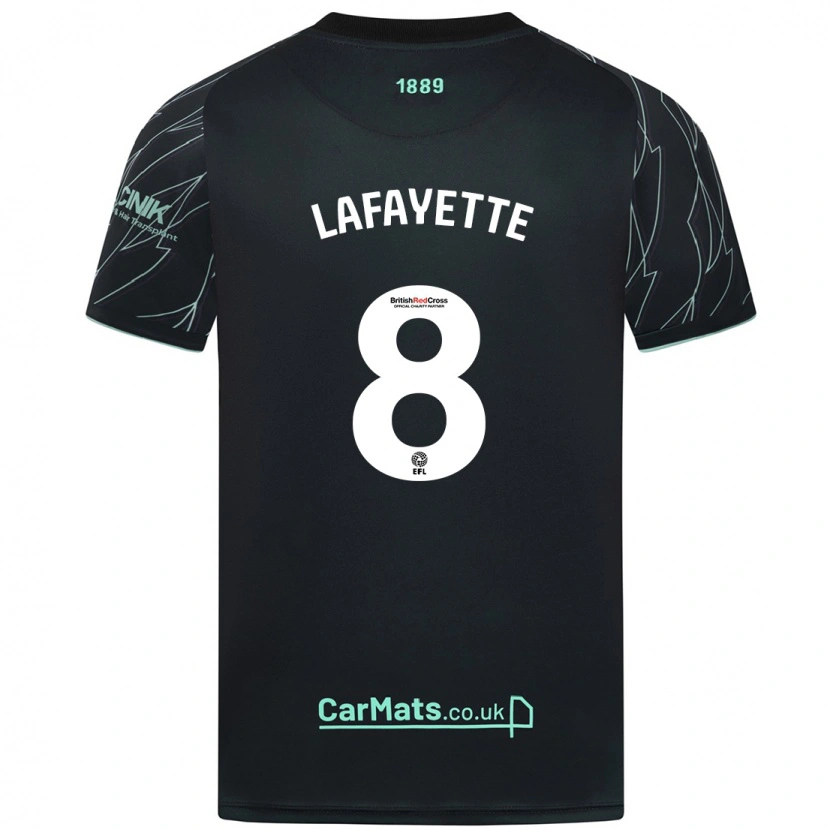 Danxen Niño Camiseta Abbie Lafayette #8 Negro Verde 2ª Equipación 2024/25 La Camisa
