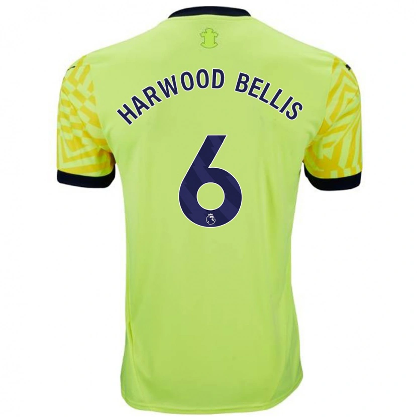 Danxen Niño Camiseta Taylor Harwood-Bellis #6 Amarillo 2ª Equipación 2024/25 La Camisa