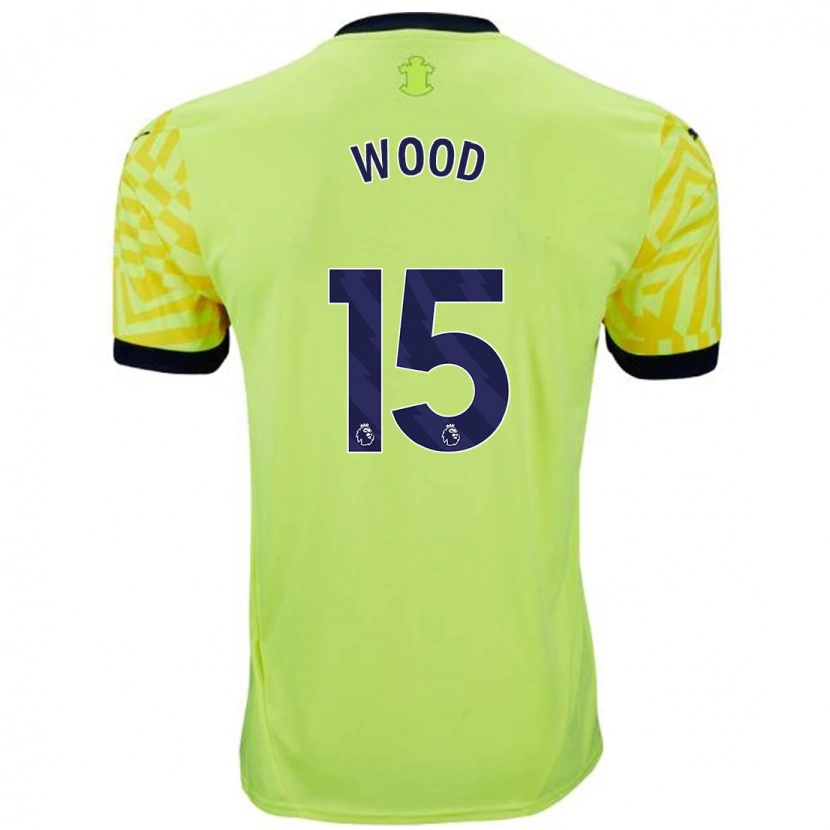 Danxen Niño Camiseta Nathan Wood #15 Amarillo 2ª Equipación 2024/25 La Camisa