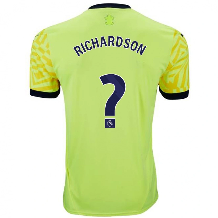 Danxen Niño Camiseta Cale Richardson #0 Amarillo 2ª Equipación 2024/25 La Camisa