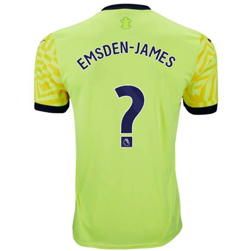 Danxen Niño Camiseta Harley Emsden-James #0 Amarillo 2ª Equipación 2024/25 La Camisa