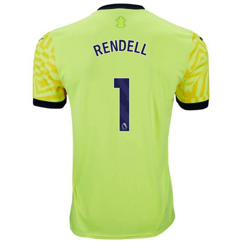Danxen Niño Camiseta Kayla Rendell #1 Amarillo 2ª Equipación 2024/25 La Camisa