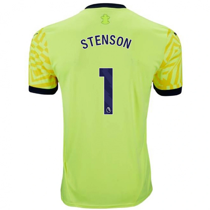 Danxen Niño Camiseta Fran Stenson #1 Amarillo 2ª Equipación 2024/25 La Camisa