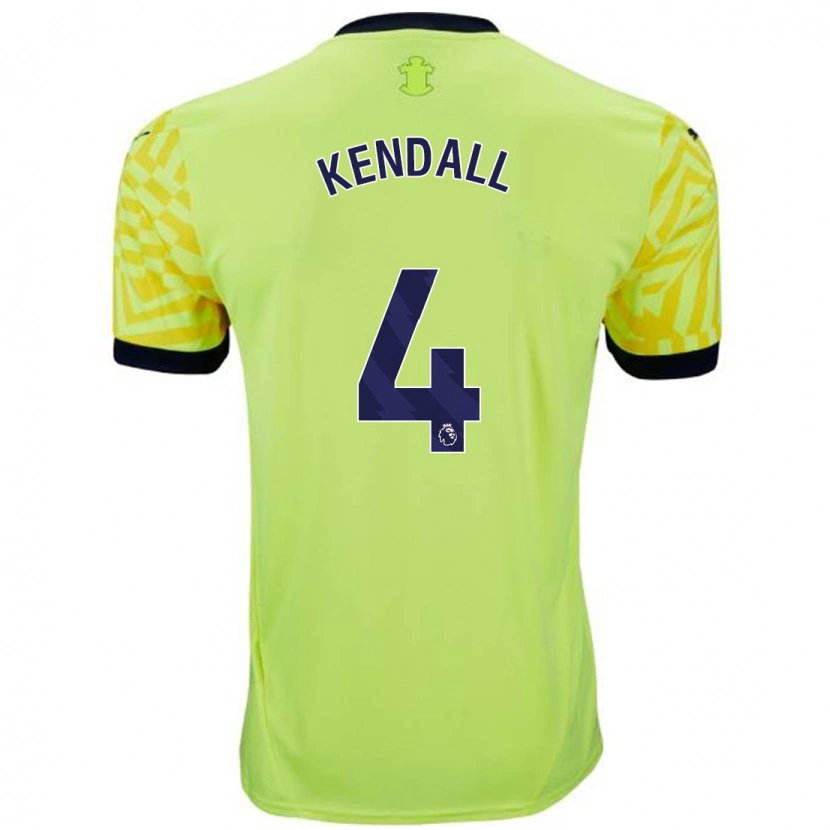 Danxen Niño Camiseta Lucia Kendall #4 Amarillo 2ª Equipación 2024/25 La Camisa