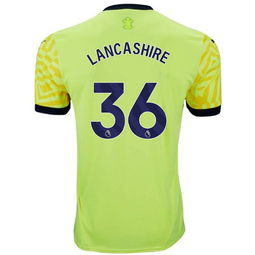 Danxen Niño Camiseta Olly Lancashire #36 Amarillo 2ª Equipación 2024/25 La Camisa