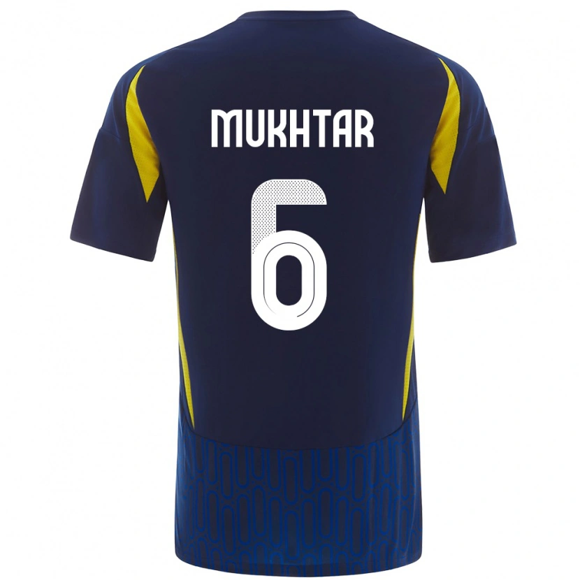 Danxen Niño Camiseta Mukhtar Ali #6 Azul Amarillo 2ª Equipación 2024/25 La Camisa