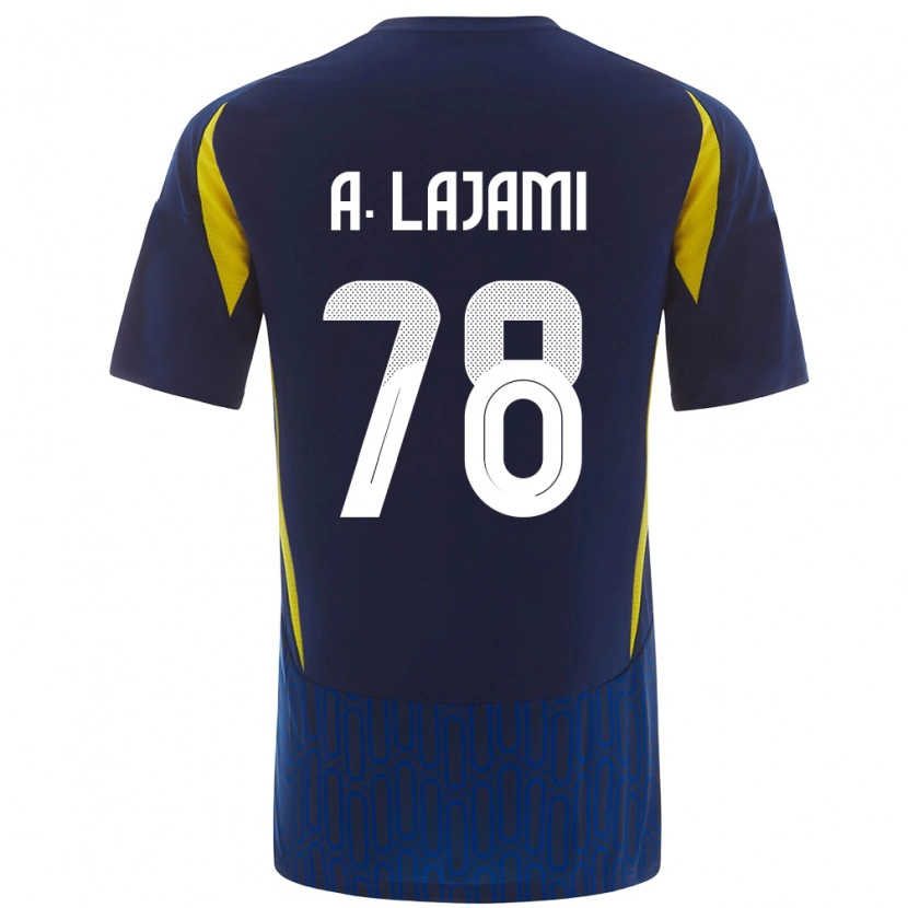 Danxen Niño Camiseta Ali Lajami #78 Azul Amarillo 2ª Equipación 2024/25 La Camisa