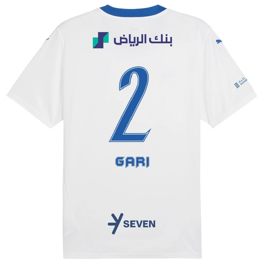 Danxen Niño Camiseta Fatimah Gari #2 Blanco Azul 2ª Equipación 2024/25 La Camisa