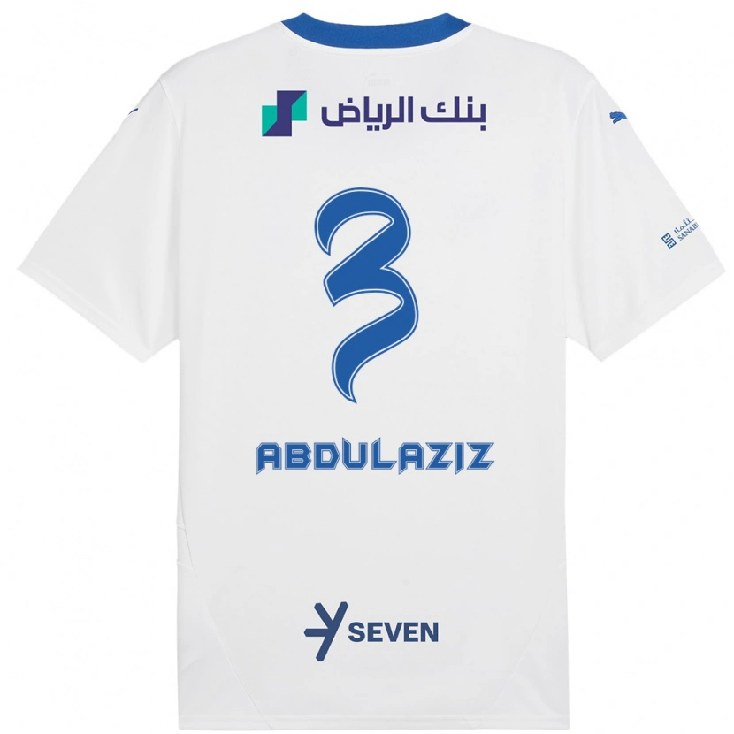 Danxen Niño Camiseta Al Jawhara Abdulaziz #3 Blanco Azul 2ª Equipación 2024/25 La Camisa