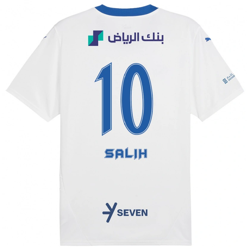 Danxen Niño Camiseta Zakia Salih #10 Blanco Azul 2ª Equipación 2024/25 La Camisa