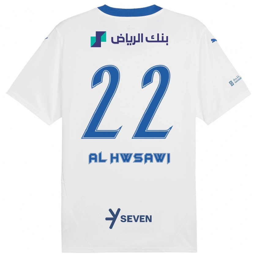 Danxen Niño Camiseta Shorouq Al-Hwsawi #22 Blanco Azul 2ª Equipación 2024/25 La Camisa
