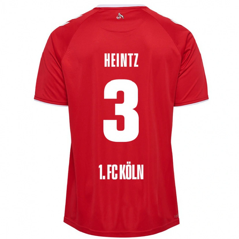 Danxen Niño Camiseta Dominique Heintz #3 Rojo Blanco 2ª Equipación 2024/25 La Camisa