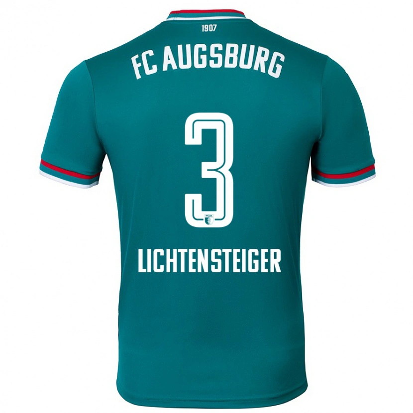 Danxen Niño Camiseta David Lichtensteiger #3 Verde Oscuro 2ª Equipación 2024/25 La Camisa