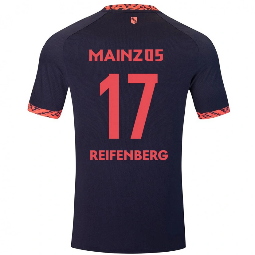 Danxen Niño Camiseta Michelle Reifenberg #17 Azul Coral Rojo 2ª Equipación 2024/25 La Camisa
