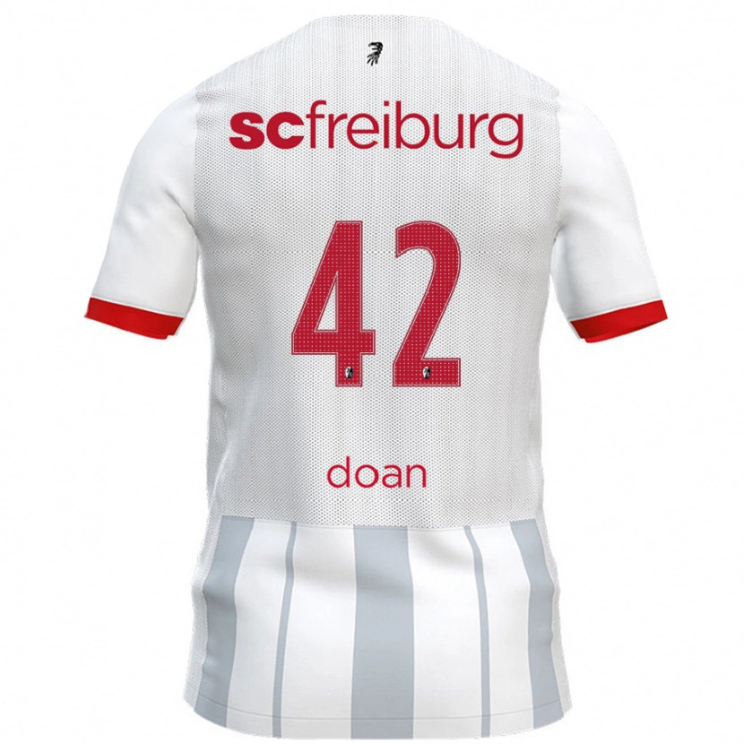 Danxen Niño Camiseta Ritsu Doan #42 Blanco Gris 2ª Equipación 2024/25 La Camisa