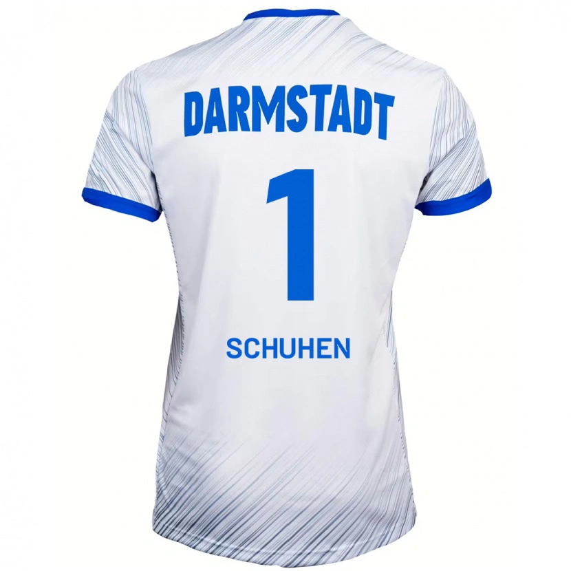 Danxen Niño Camiseta Marcel Schuhen #1 Blanco Azul 2ª Equipación 2024/25 La Camisa
