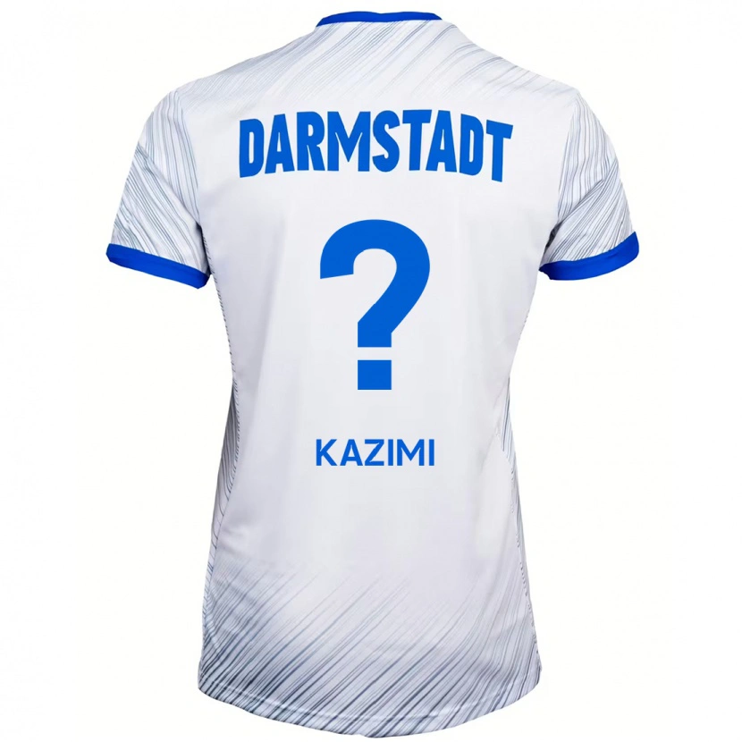 Danxen Niño Camiseta Yasin Kazimi #0 Blanco Azul 2ª Equipación 2024/25 La Camisa