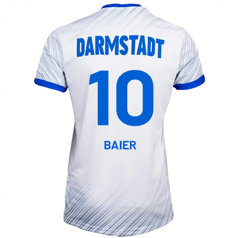 Danxen Niño Camiseta Nico Baier #10 Blanco Azul 2ª Equipación 2024/25 La Camisa