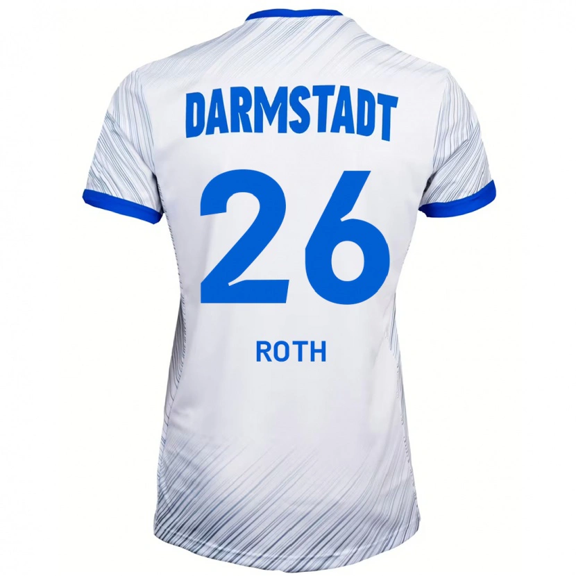 Danxen Niño Camiseta Maximilian Roth #26 Blanco Azul 2ª Equipación 2024/25 La Camisa