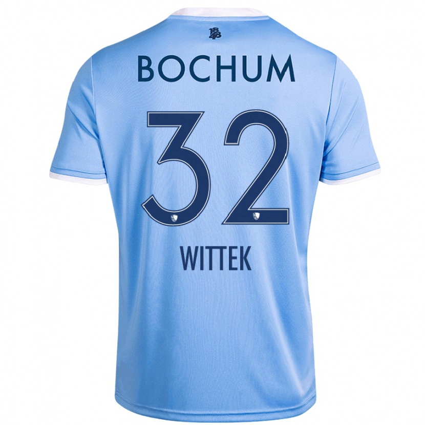 Danxen Niño Camiseta Maximilian Wittek #32 Azul Cielo 2ª Equipación 2024/25 La Camisa