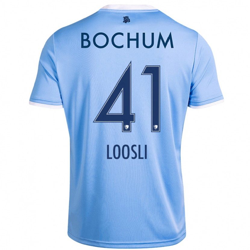 Danxen Niño Camiseta Noah Loosli #41 Azul Cielo 2ª Equipación 2024/25 La Camisa