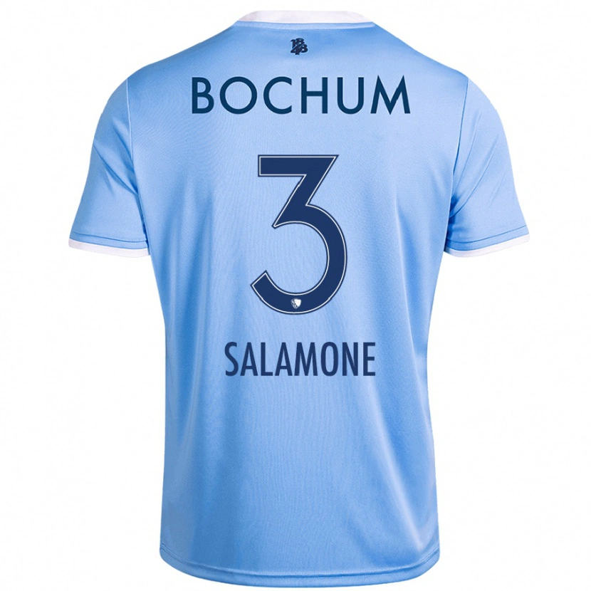 Danxen Niño Camiseta Elia-Giona Salamone #3 Azul Cielo 2ª Equipación 2024/25 La Camisa