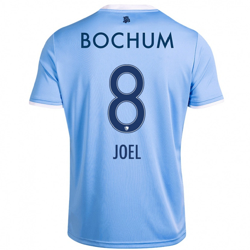 Danxen Niño Camiseta Nico Joel #8 Azul Cielo 2ª Equipación 2024/25 La Camisa