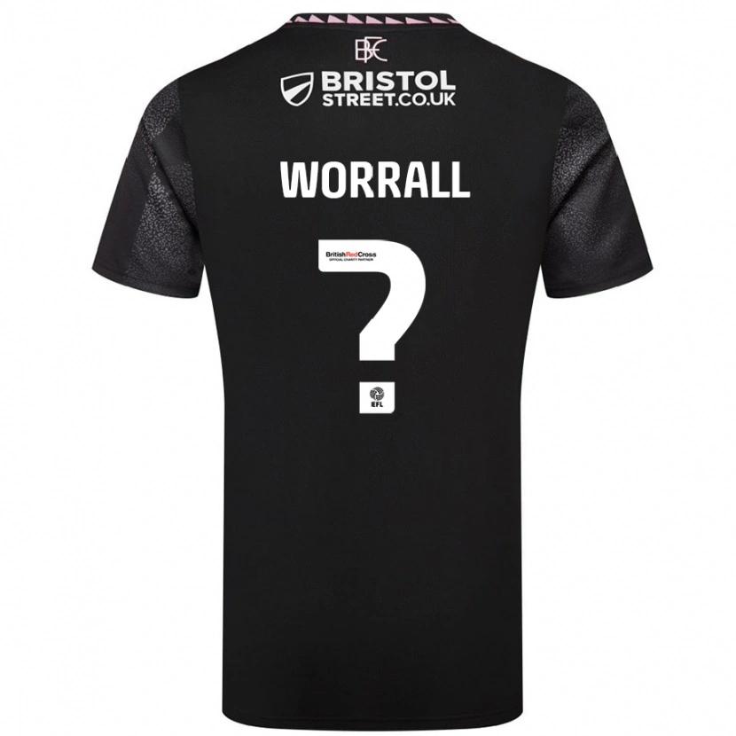 Danxen Niño Camiseta Joe Worrall #0 Negro 2ª Equipación 2024/25 La Camisa