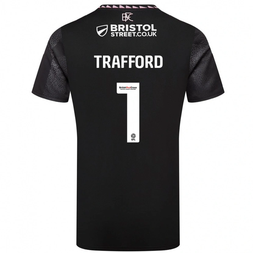 Danxen Niño Camiseta James Trafford #1 Negro 2ª Equipación 2024/25 La Camisa