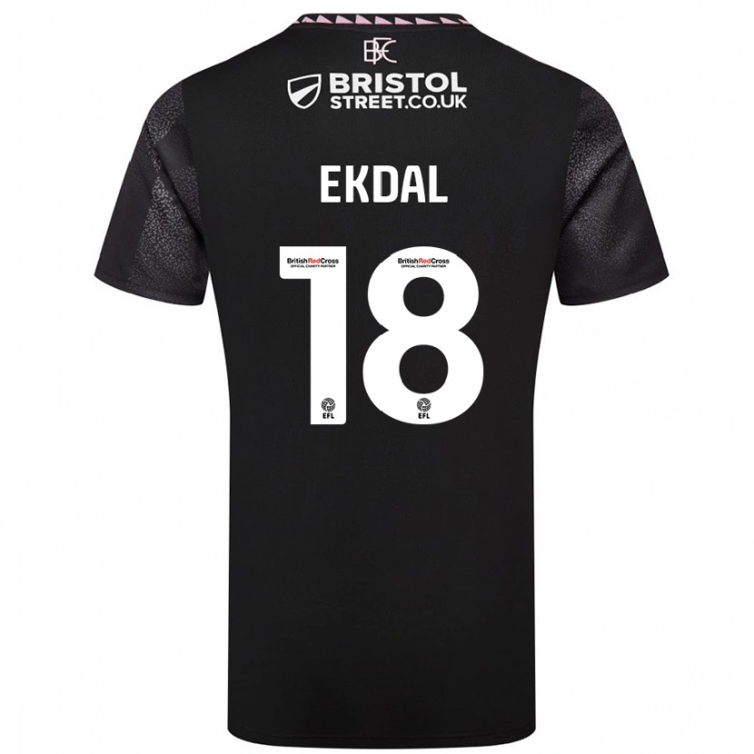 Danxen Niño Camiseta Hjalmar Ekdal #18 Negro 2ª Equipación 2024/25 La Camisa