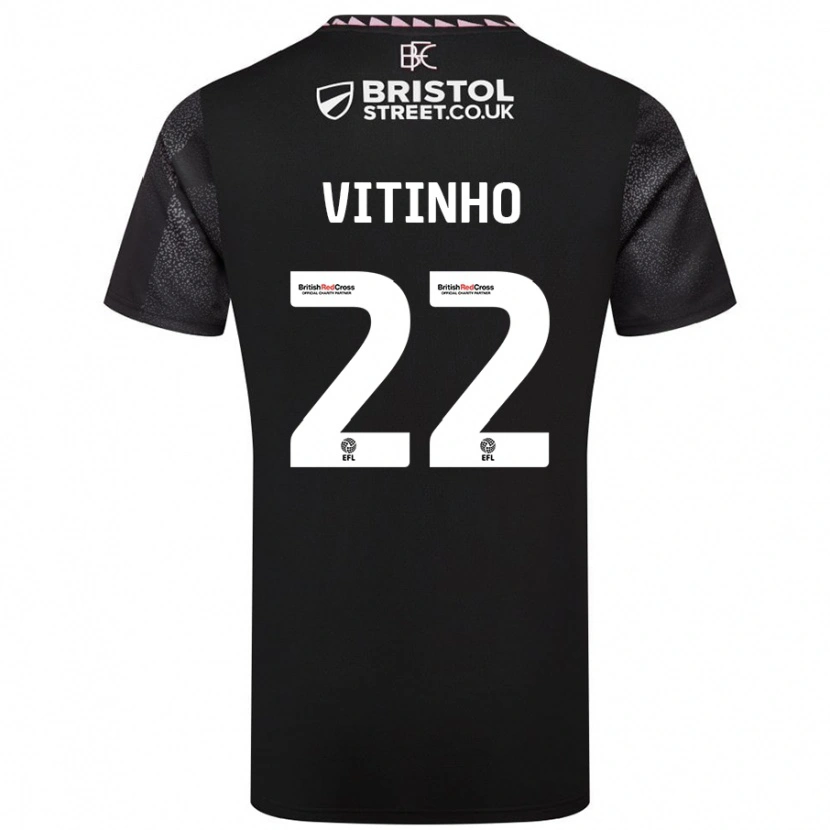 Danxen Niño Camiseta Vitinho #22 Negro 2ª Equipación 2024/25 La Camisa