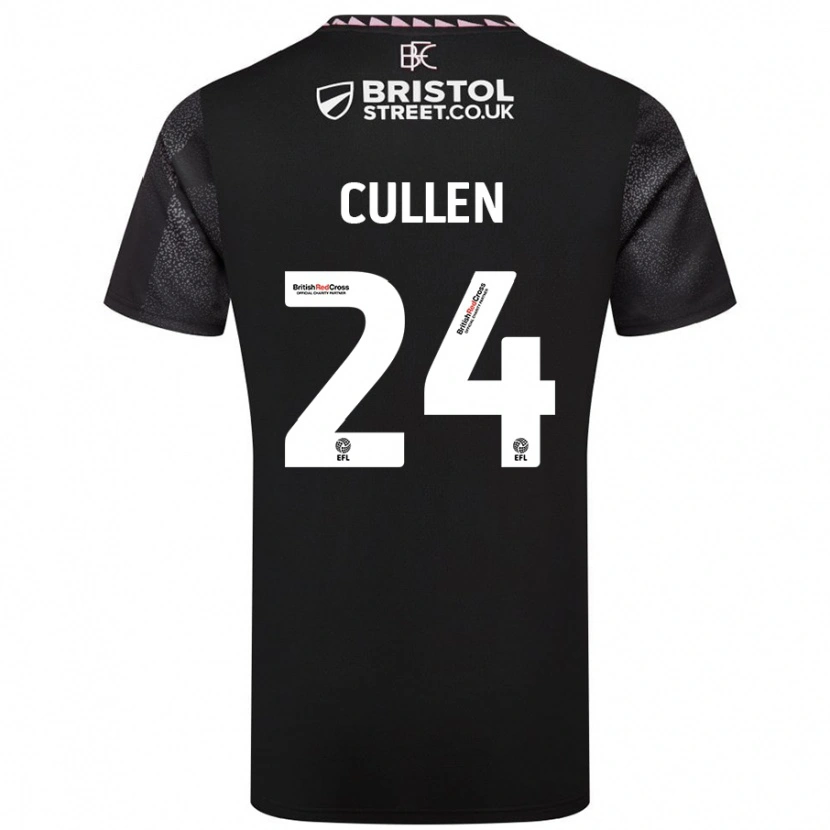 Danxen Niño Camiseta Josh Cullen #24 Negro 2ª Equipación 2024/25 La Camisa