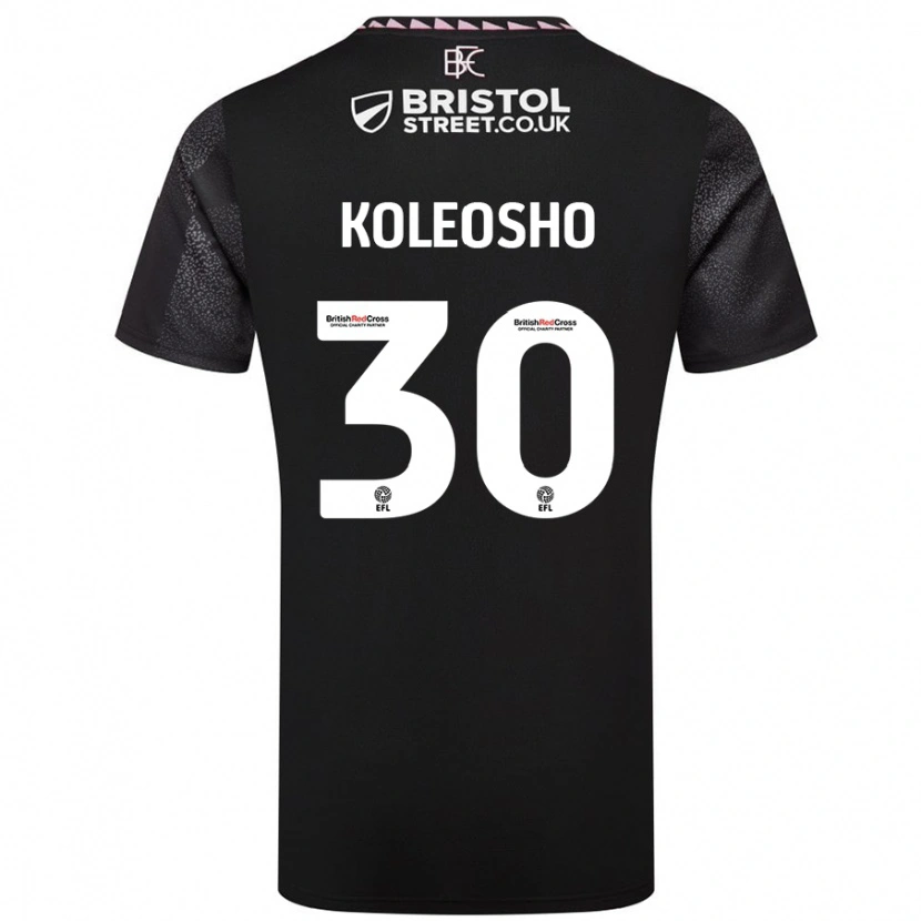 Danxen Niño Camiseta Luca Koleosho #30 Negro 2ª Equipación 2024/25 La Camisa