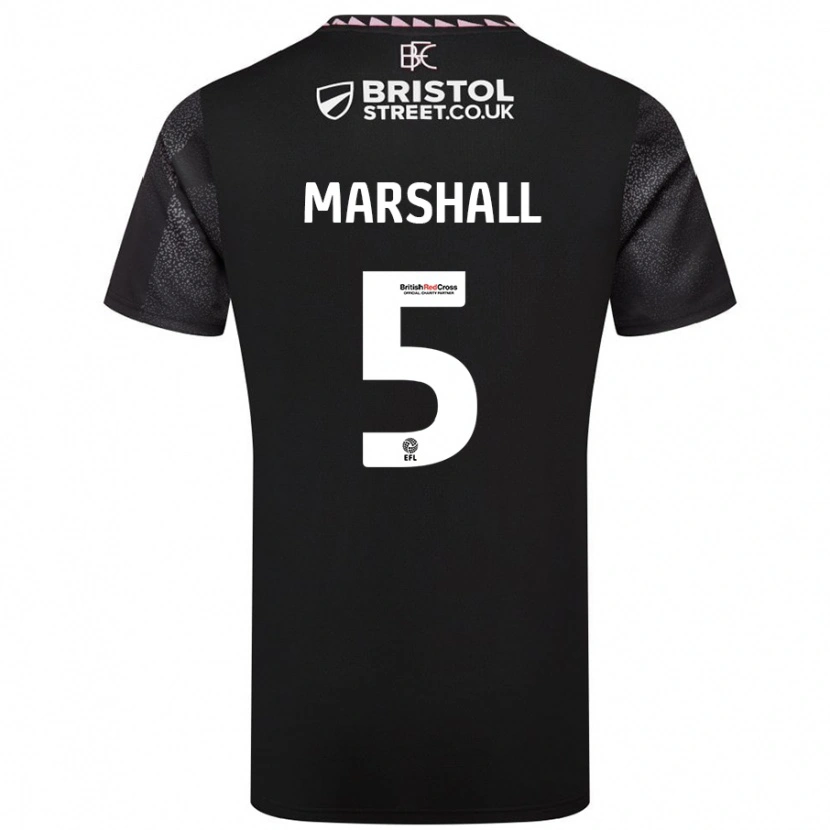 Danxen Niño Camiseta Georgia Marshall #5 Negro 2ª Equipación 2024/25 La Camisa