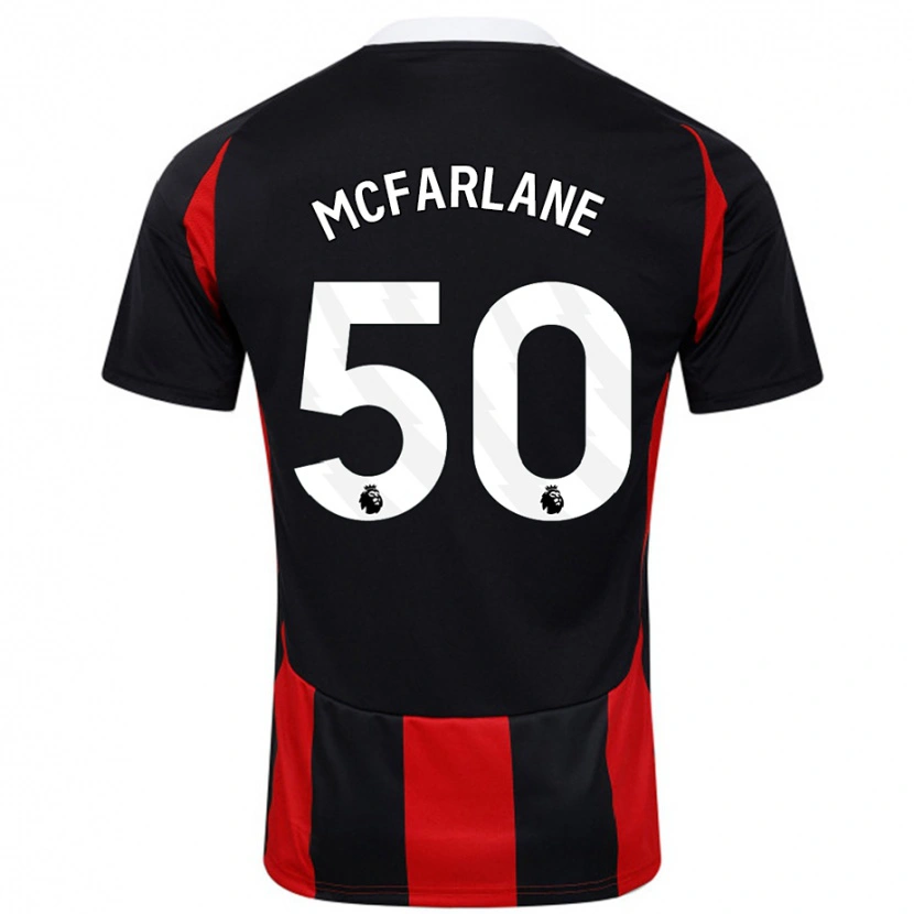 Danxen Niño Camiseta Callum Mcfarlane #50 Negro Rojo 2ª Equipación 2024/25 La Camisa