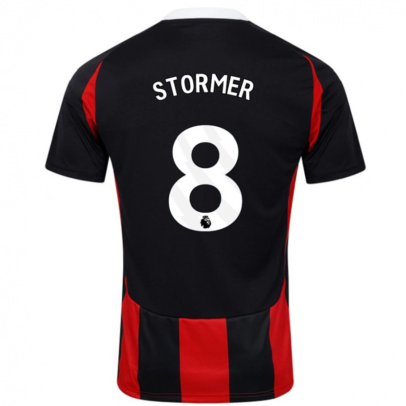Danxen Niño Camiseta Becky Stormer #8 Negro Rojo 2ª Equipación 2024/25 La Camisa