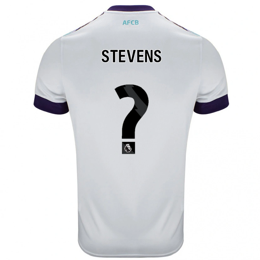 Danxen Niño Camiseta Charlie Stevens #0 Blanco Verde Púrpura 2ª Equipación 2024/25 La Camisa