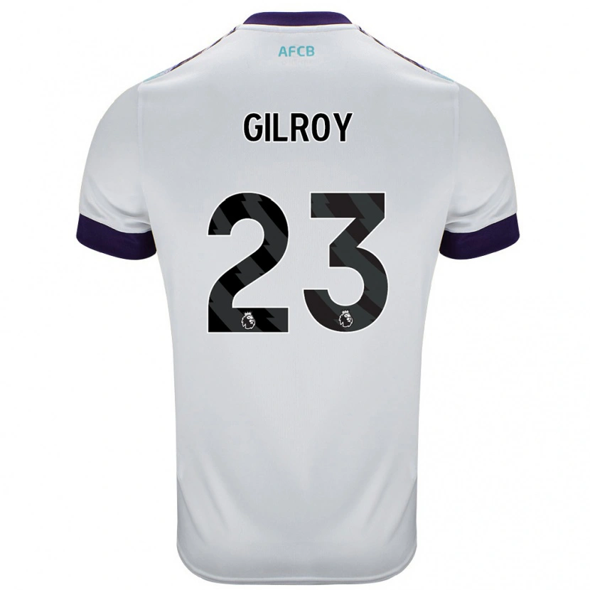 Danxen Niño Camiseta Chloe Gilroy #23 Blanco Verde Púrpura 2ª Equipación 2024/25 La Camisa