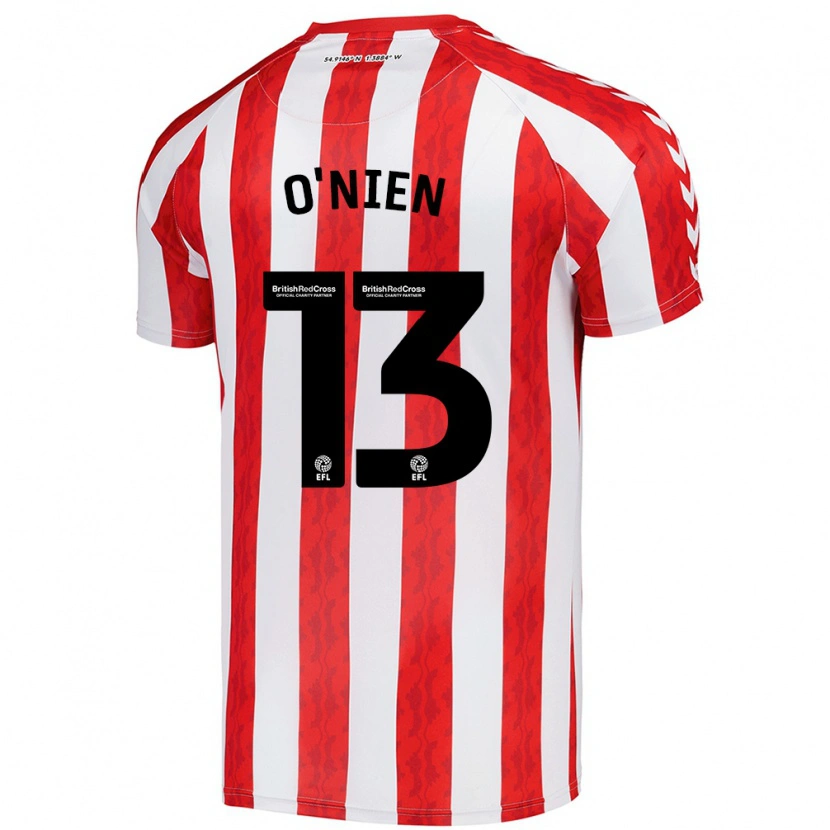 Danxen Hombre Camiseta Luke O'nien #13 Rojo Blanco 1ª Equipación 2024/25 La Camisa