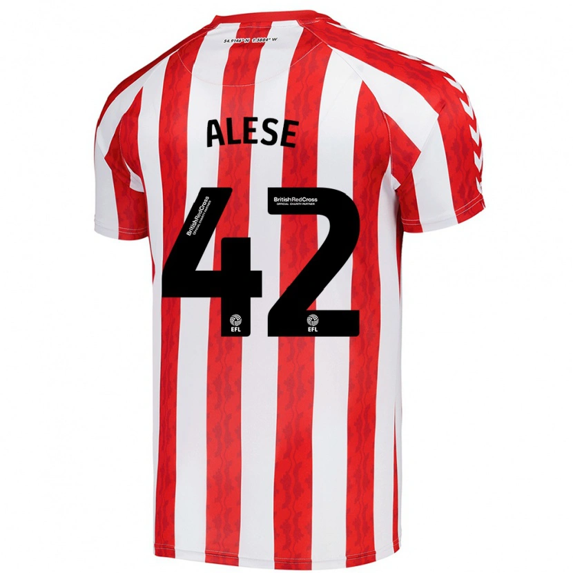 Danxen Hombre Camiseta Aji Alese #42 Rojo Blanco 1ª Equipación 2024/25 La Camisa