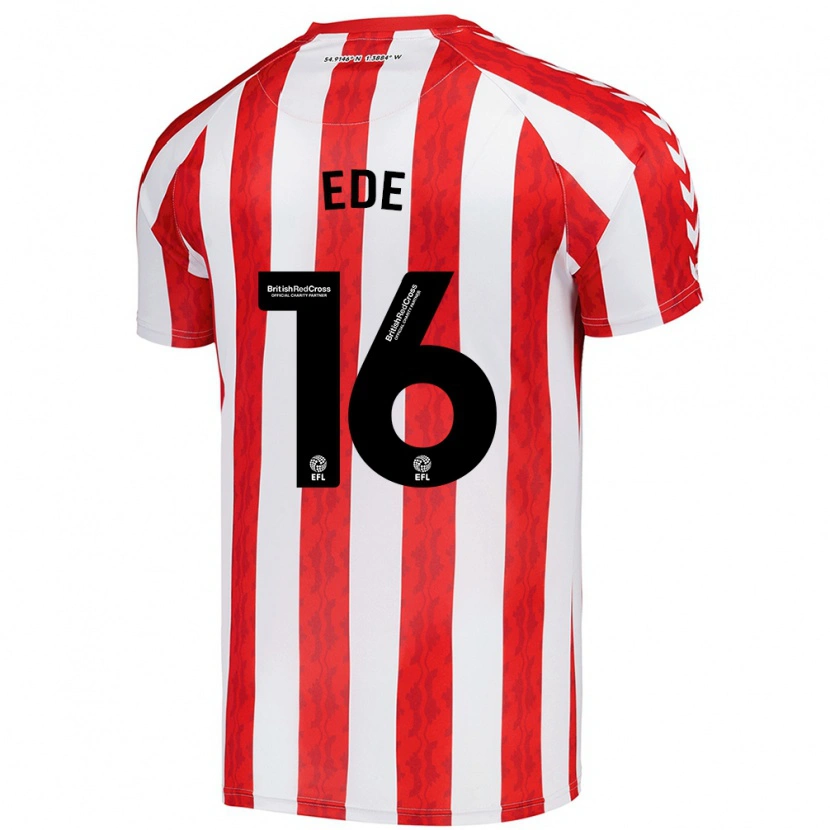Danxen Hombre Camiseta Grace Ede #16 Rojo Blanco 1ª Equipación 2024/25 La Camisa
