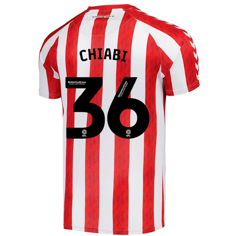 Danxen Hombre Camiseta Tom Chiabi #36 Rojo Blanco 1ª Equipación 2024/25 La Camisa