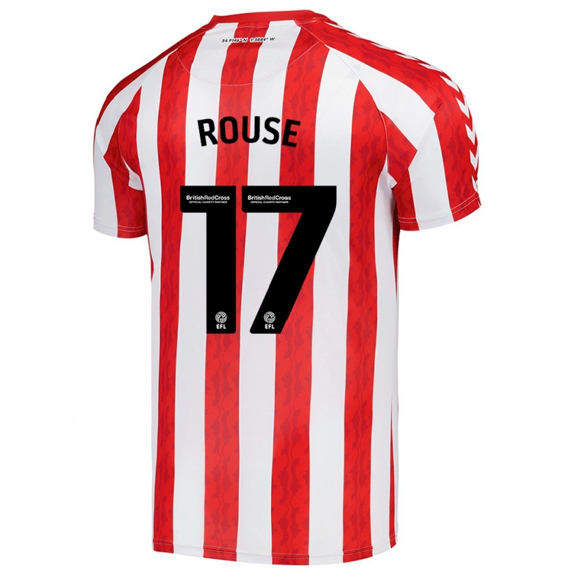 Danxen Hombre Camiseta Mollie Rouse #17 Rojo Blanco 1ª Equipación 2024/25 La Camisa