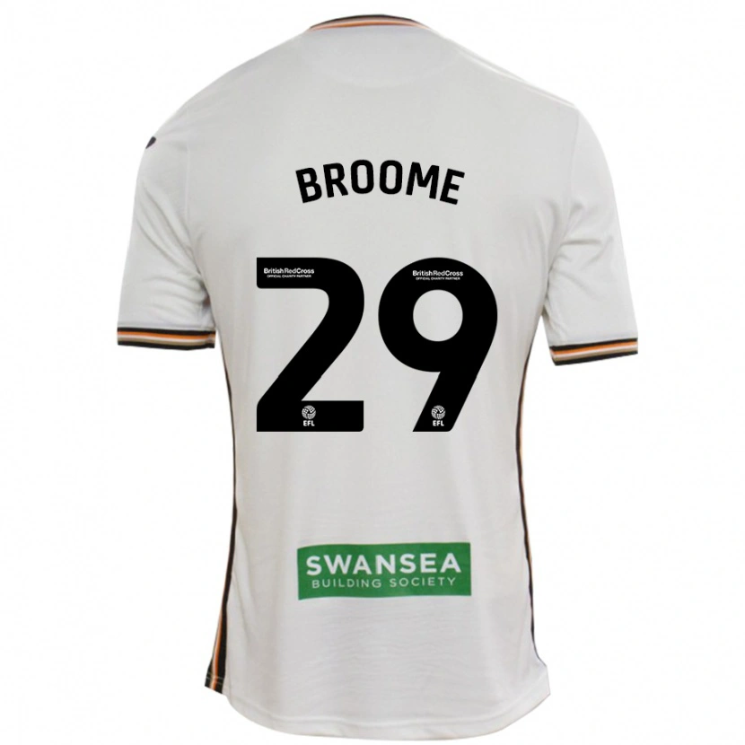 Danxen Hombre Camiseta Nathan Broome #29 Blanco 1ª Equipación 2024/25 La Camisa