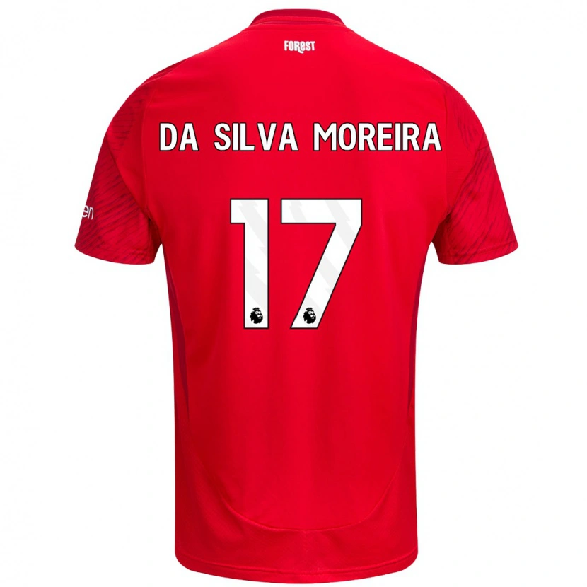 Danxen Hombre Camiseta Eric Da Silva Moreira #17 Rojo Blanco 1ª Equipación 2024/25 La Camisa